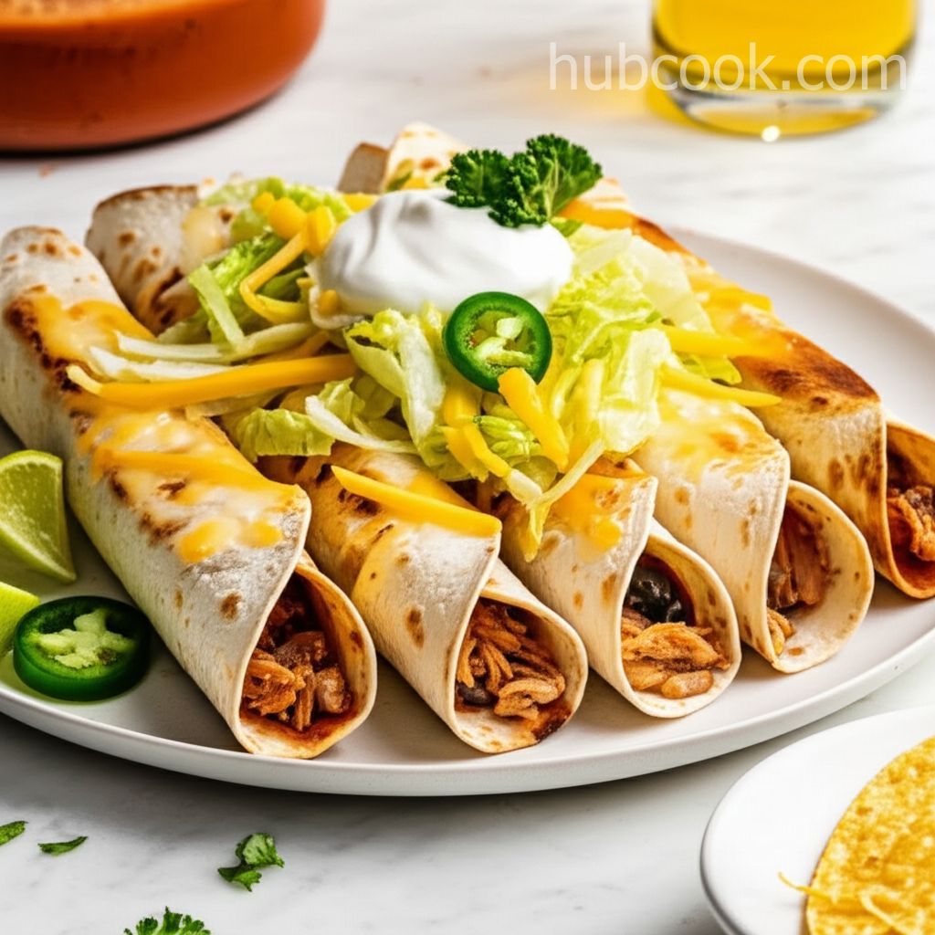 Baked Chicken Taquitos