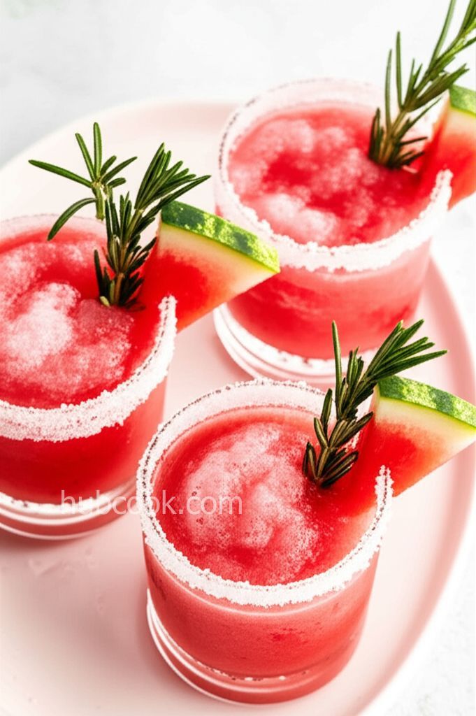 Frozen Watermelon Rosemary Margaritas