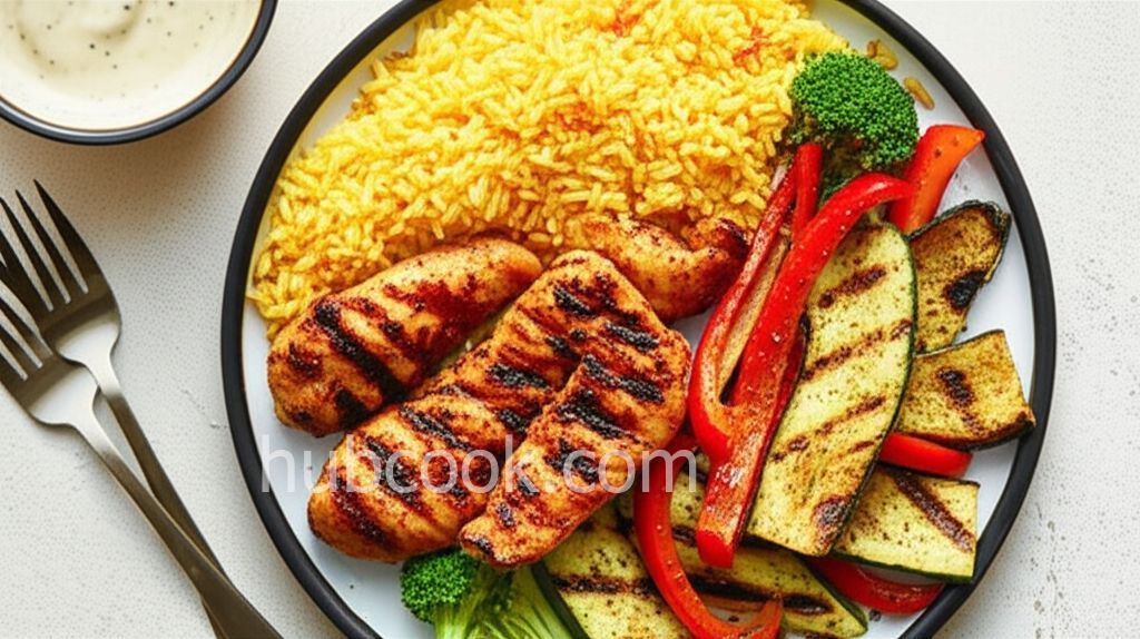 Grilled Chicken & Veggies Over Rice