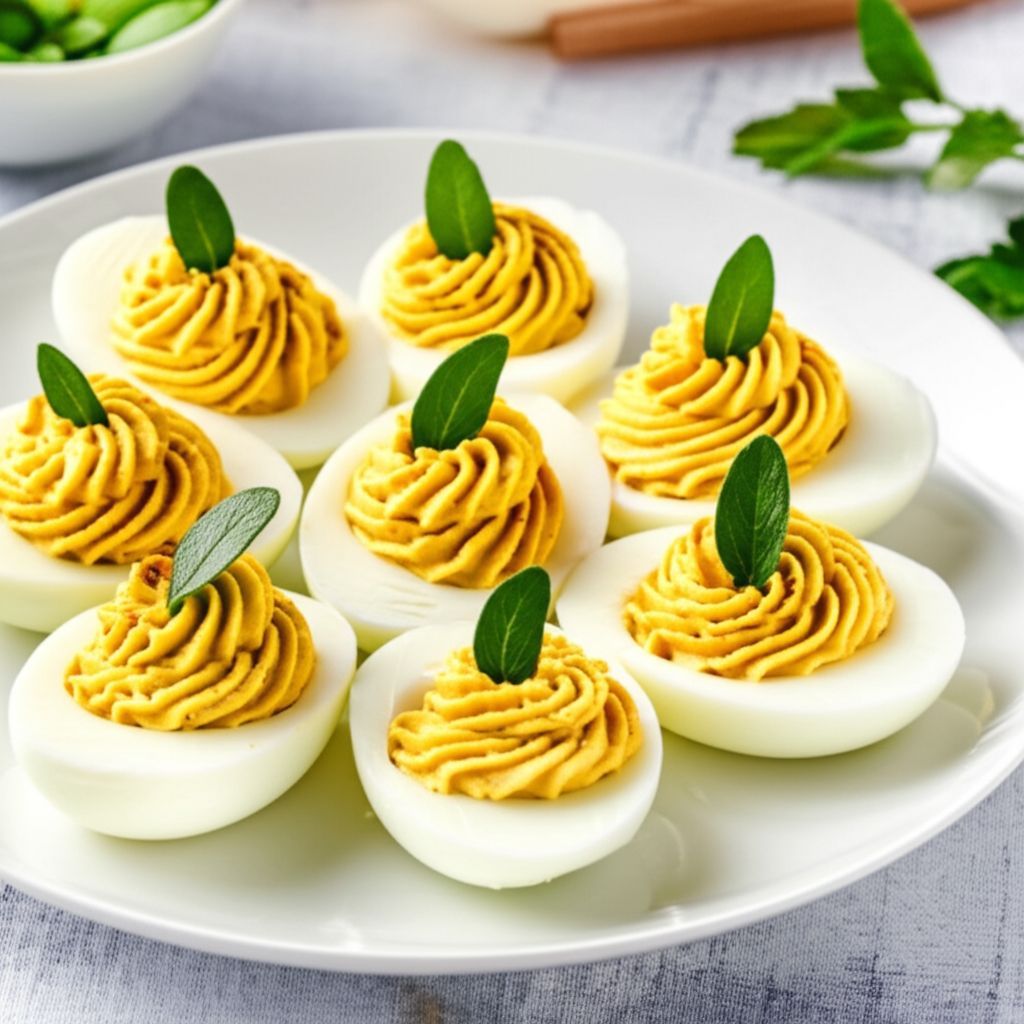 Tarragon-Honey Mustard Deviled Eggs