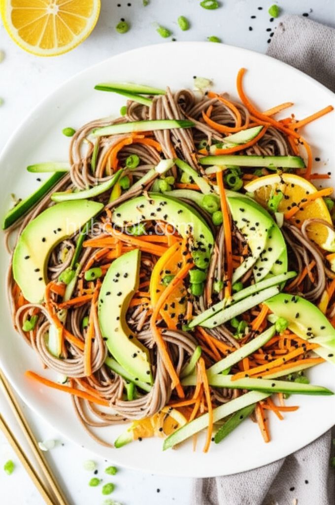 Vegan Soba Noodle Salad with Sesame and Citrus